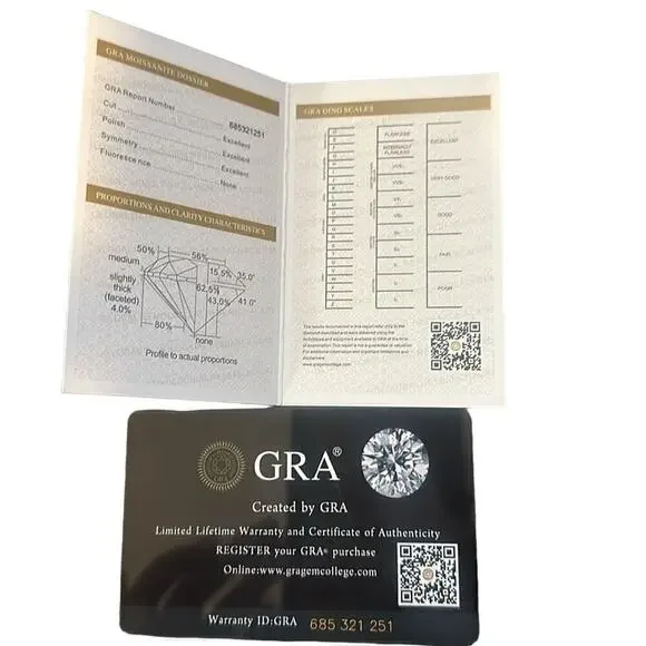 Moissanite Diamond Wedding Band Anniversary Ring GRA Certified